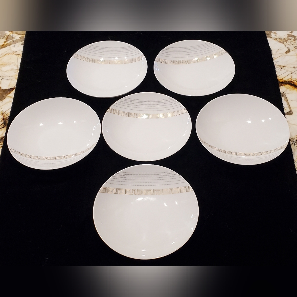 Set of 6 Sango Japan Fine China 'Apollo' - Fruit/Dessert/Sauce Saucers